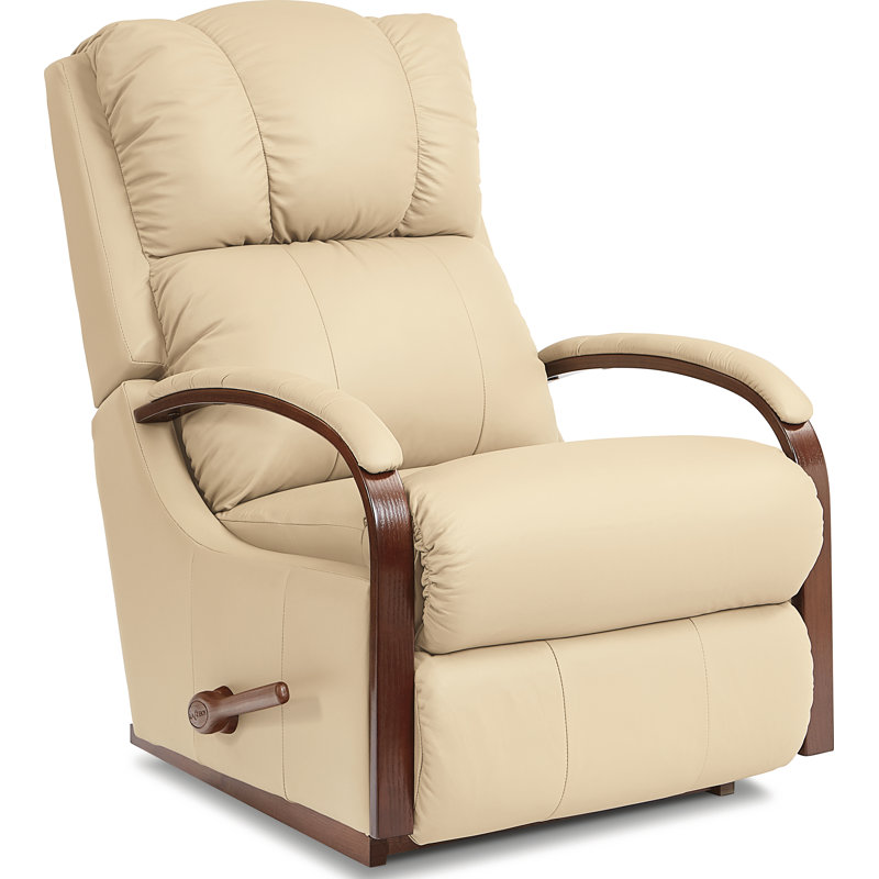 LaZBoy Harbor Town Genuine Leather Manual Rocker Recliner Wayfair
